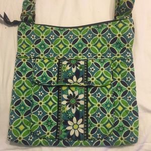 Vera Bradley Women Crossbody Bag Daisy Green Blue